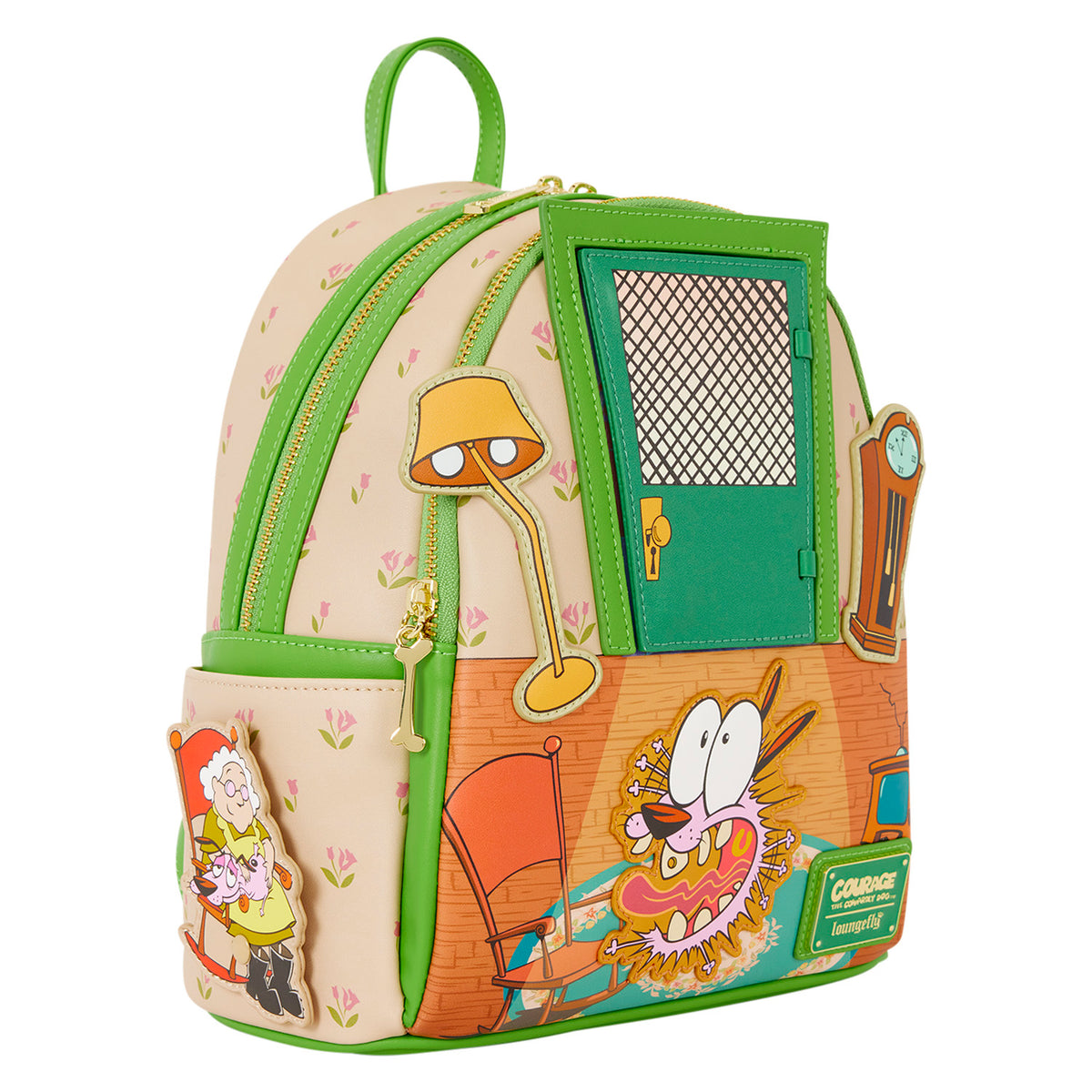 Loungefly Courage the Cowardly Dog Lenticular Mini Backpack