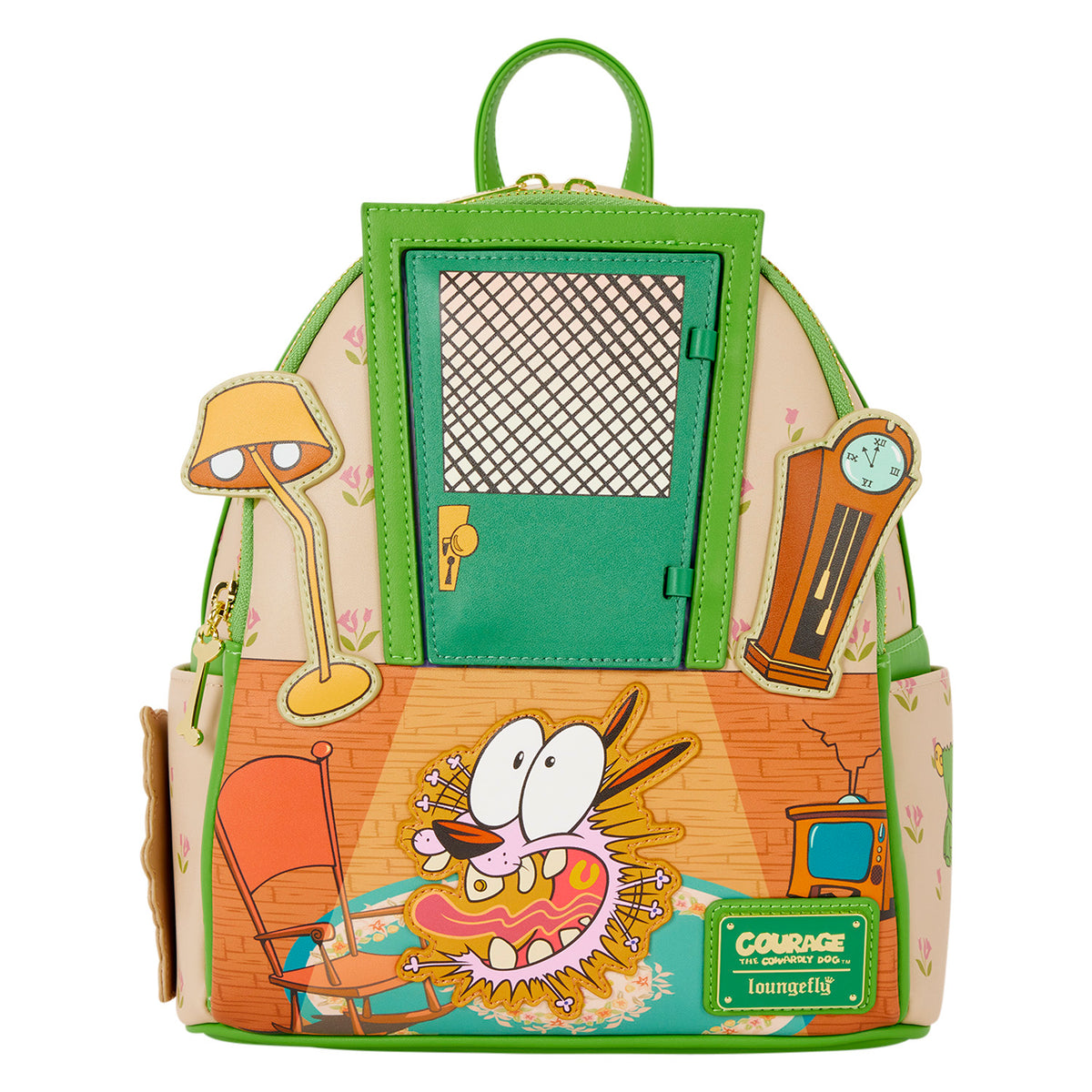 Loungefly Courage the Cowardly Dog Lenticular Mini Backpack