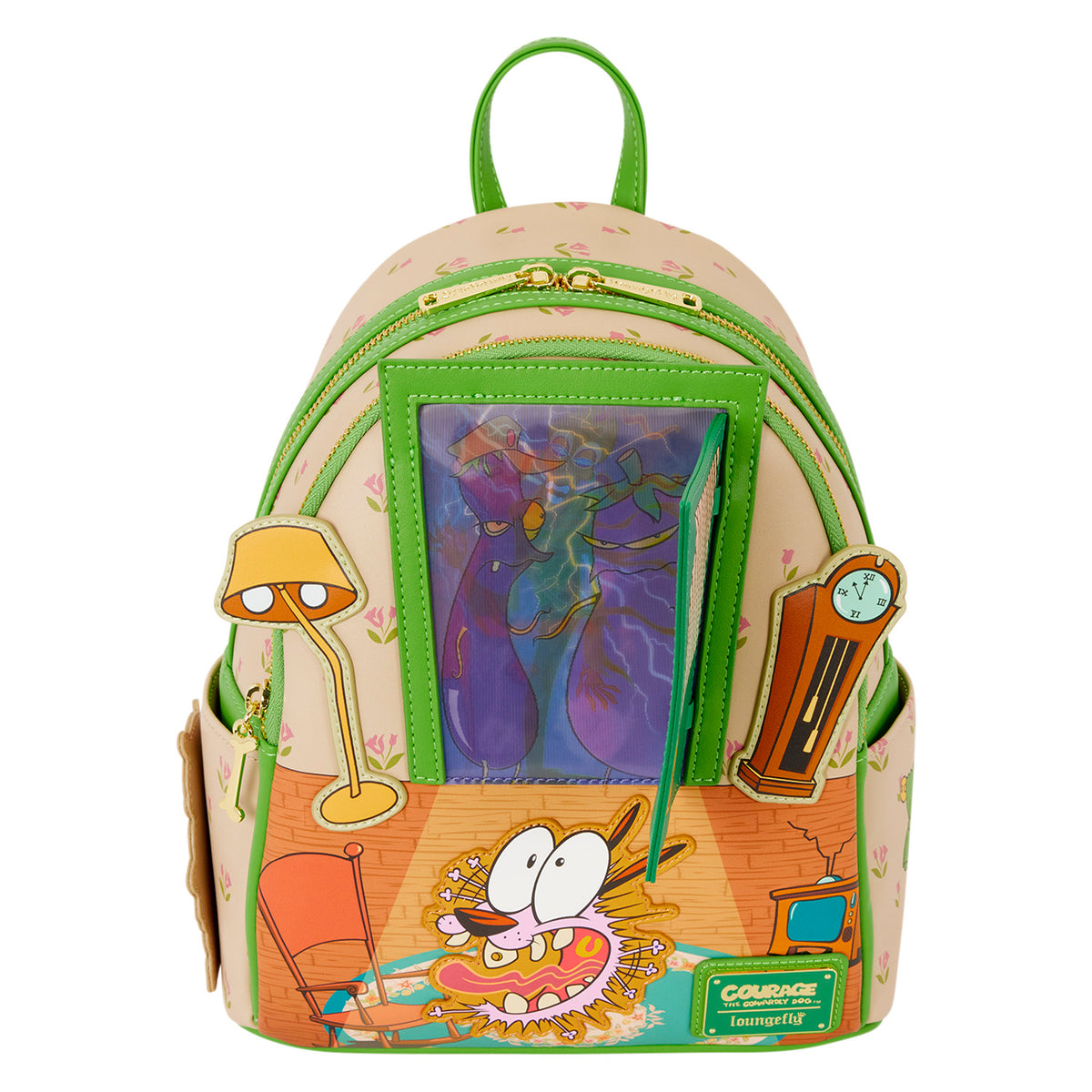 Loungefly Courage the Cowardly Dog Lenticular Mini Backpack