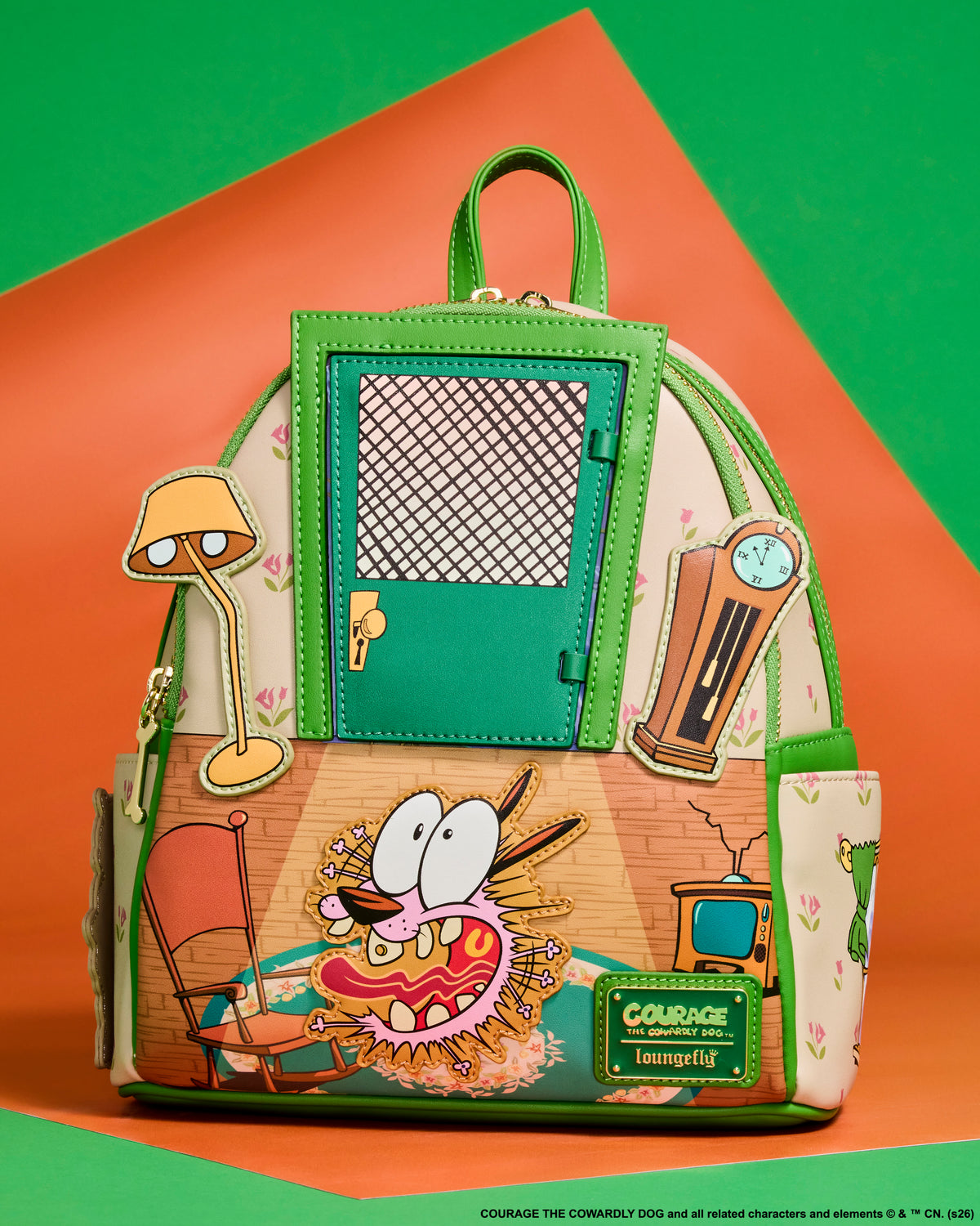 Loungefly Courage the Cowardly Dog Lenticular Mini Backpack
