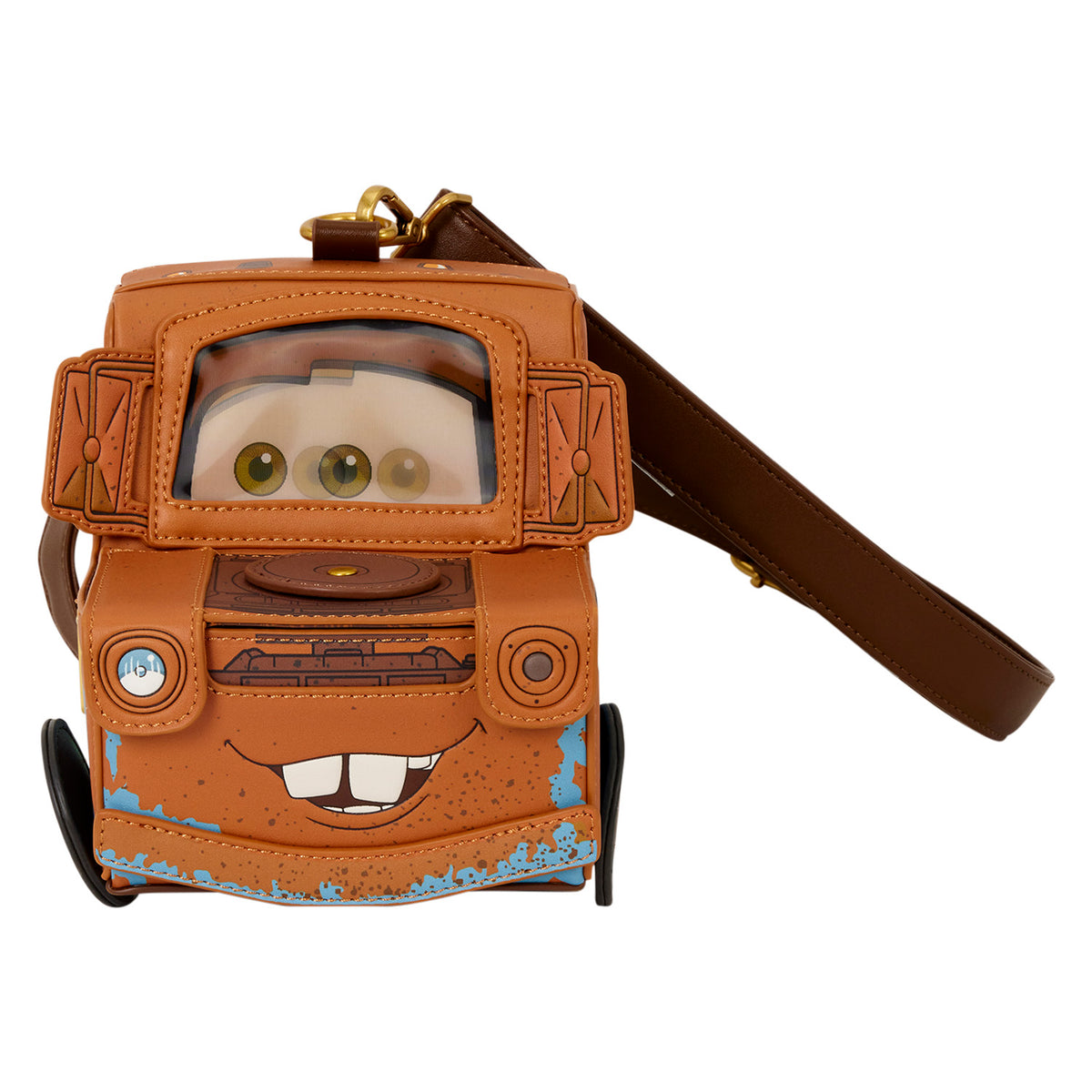 Loungefly Cars 20th Anniversary Tow Mater Figural Crossbody Bag